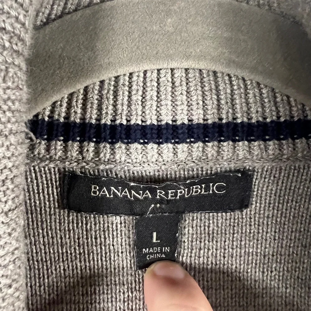 Banana Republic Cardigan Sweater Mens Large Preppy‎ Grandpacore Chunky